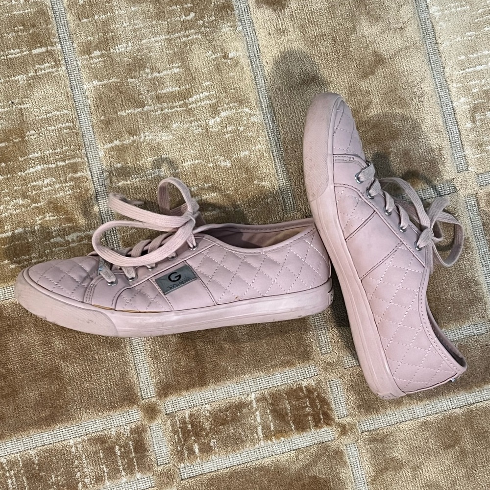 Blush pink guess sneakers